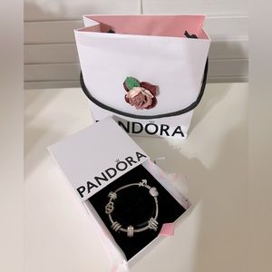 Pandora heart bracelet with charms